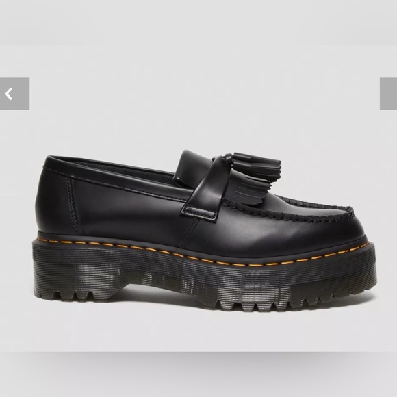 Dr. Martens Black Tassel Adrian Platform Loafers - Picture 2 of 10
